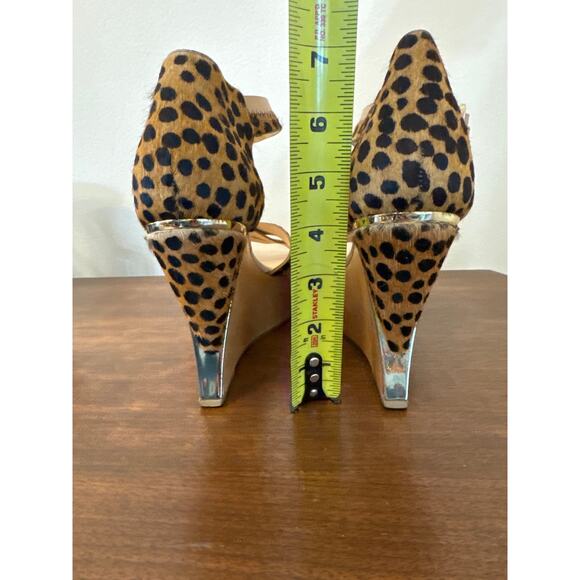 Diane Von Furstenberg Alara Leopard Print Leather Sandal Size 7.5 - Picture 5 of 8
